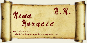 Nina Moračić vizit kartica